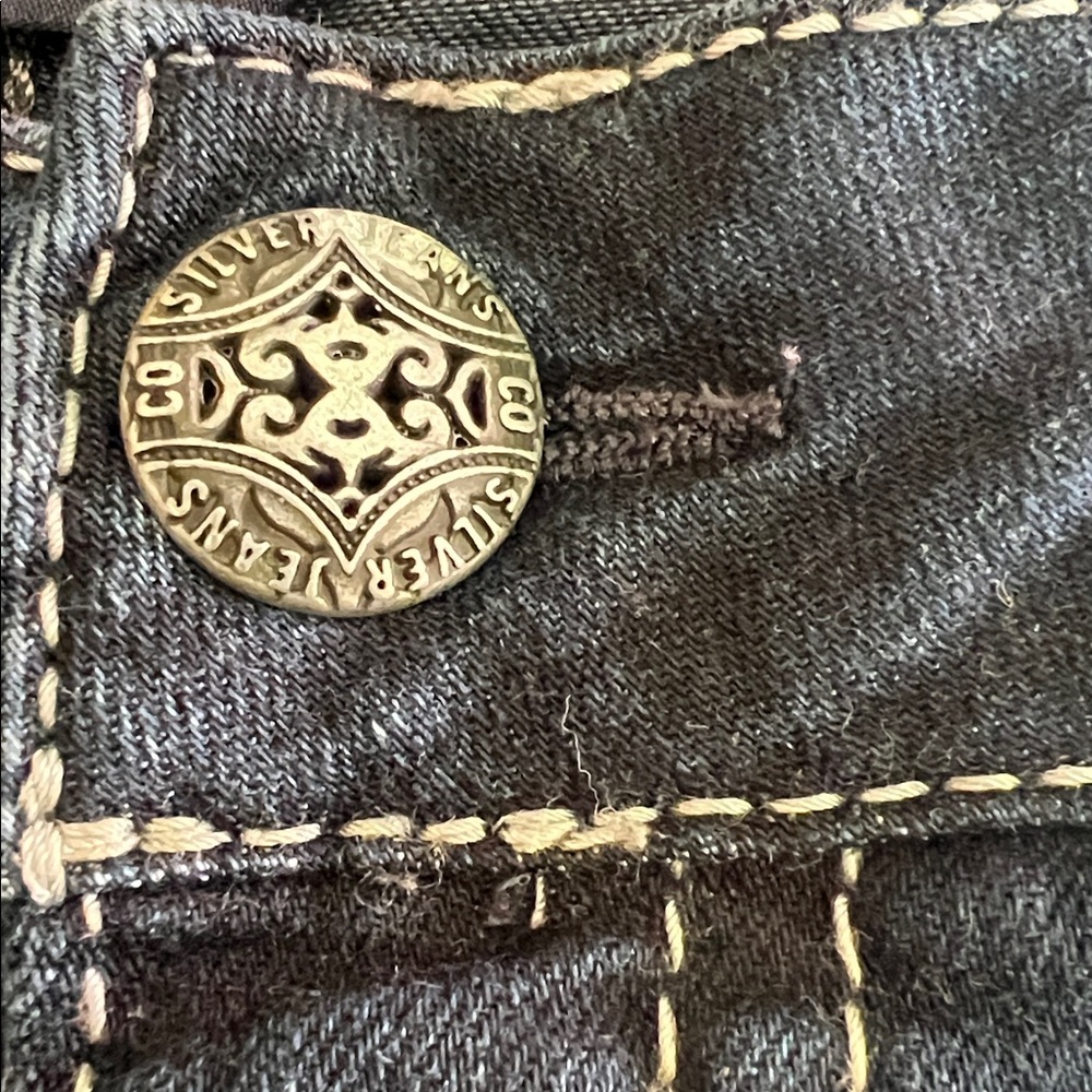 Silver Suki  Jesns Mid Capri 18 - Picture 9 of 13